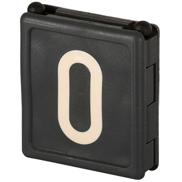 Halsbandnummer DUO - Ziffer 0 ( 6er Pack ), schwarz