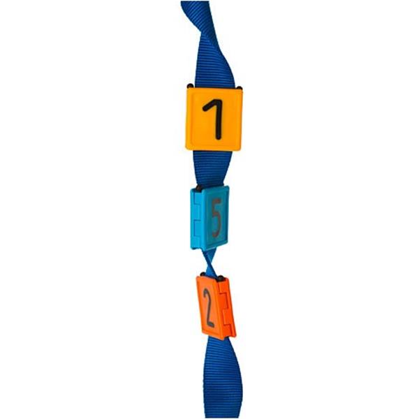 Halsbandnummer DUO - Ziffer 1 ( 6er pack ) - gelb