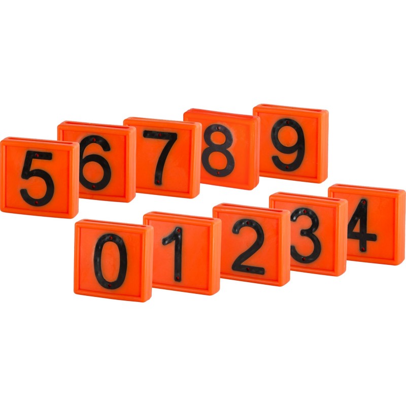 Številke za ovratnice - oranžne 10/1