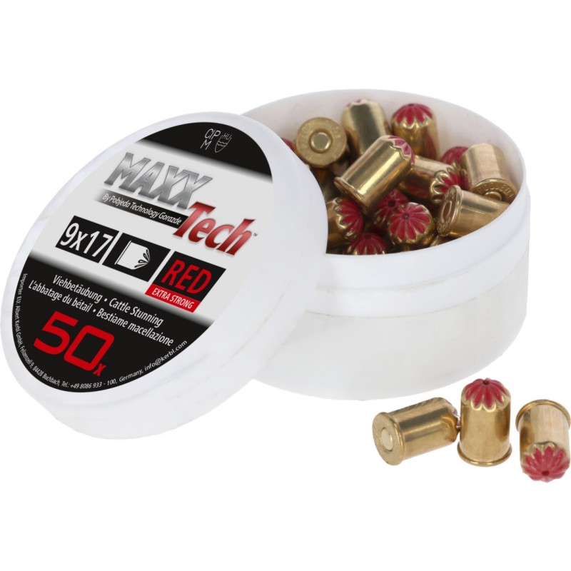 Kartuša za pištolo za omamljanje živali - 9x17, rdeča