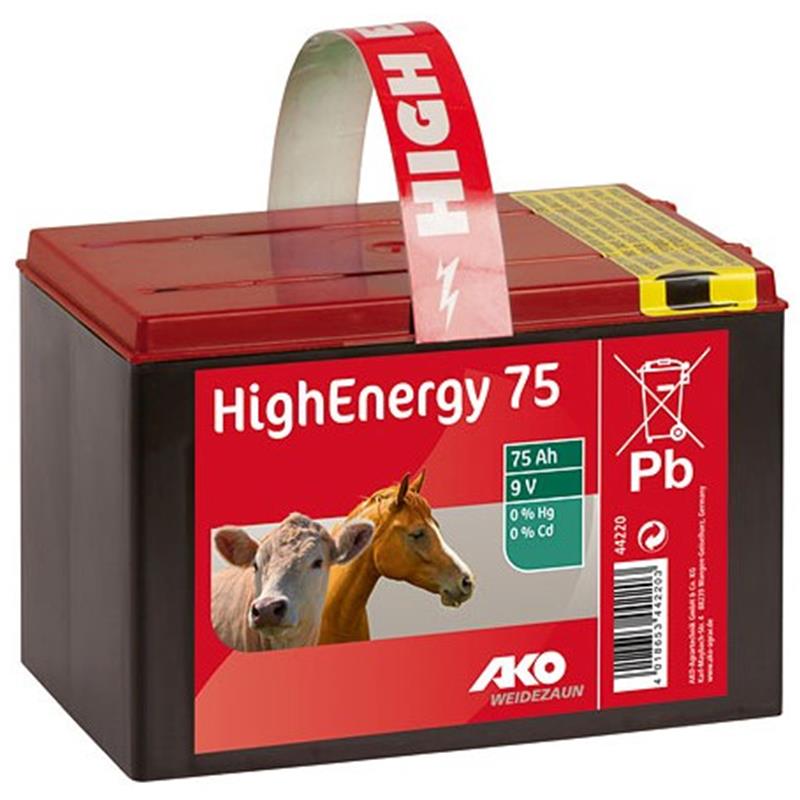 Solinska 9-voltna zaprta baterija High Energy 9v / 75 Ah