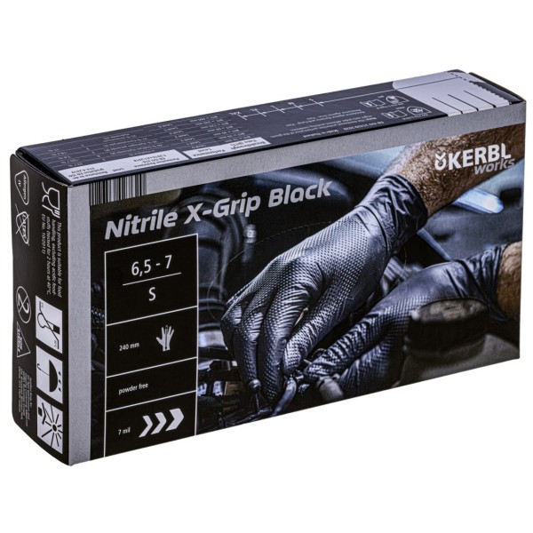 Rokavice za enkratno uporabo X-Grip Black 50/1