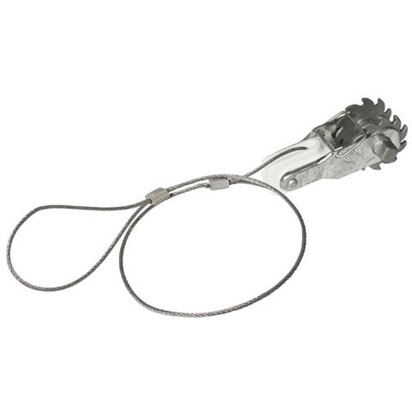 Zateznik z izolatorjem in žico