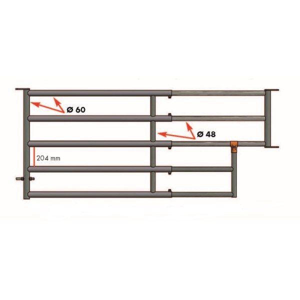 Pregrada za talni napajalnik NT5