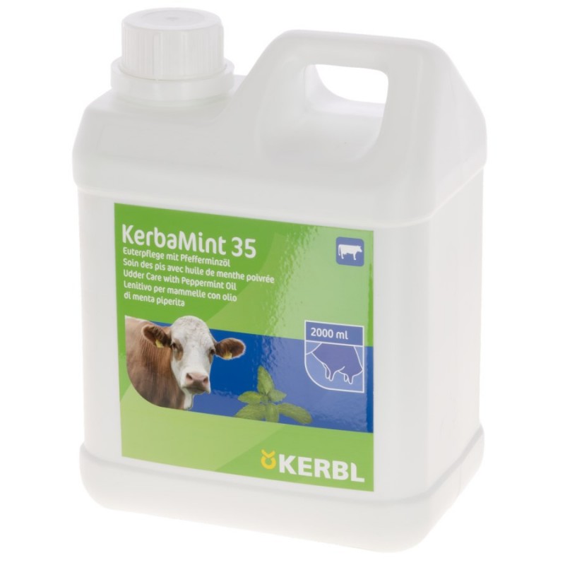 Produktbild von KerbaMINT Euterpflegemittel – 2500 Ml Kanister Mit 35 % Pfefferminzöl, Pflegend & Kühlend
