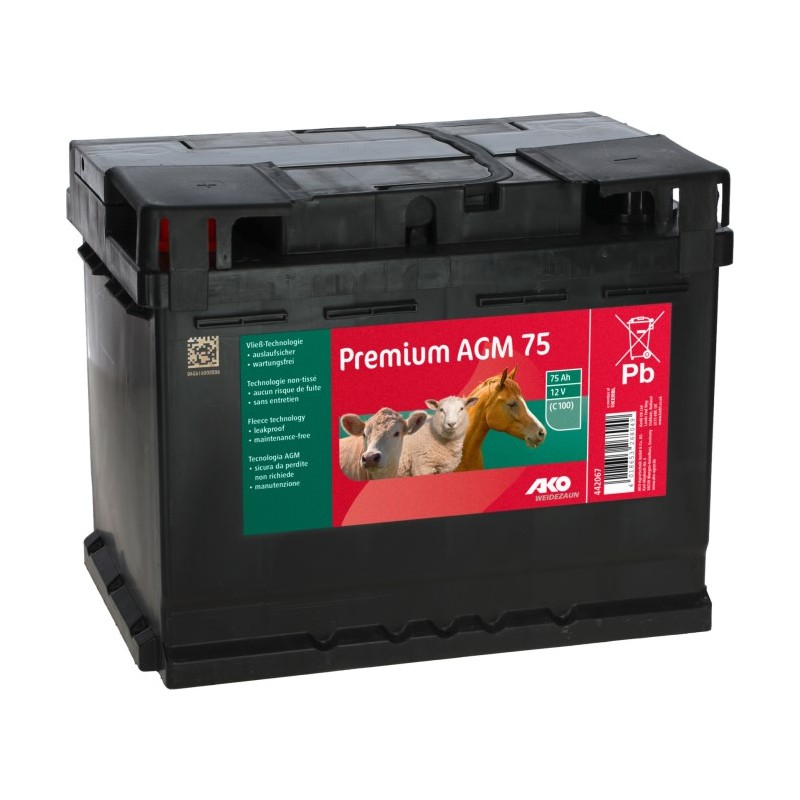 Premium AGM Batterie 12V, 75 Ah