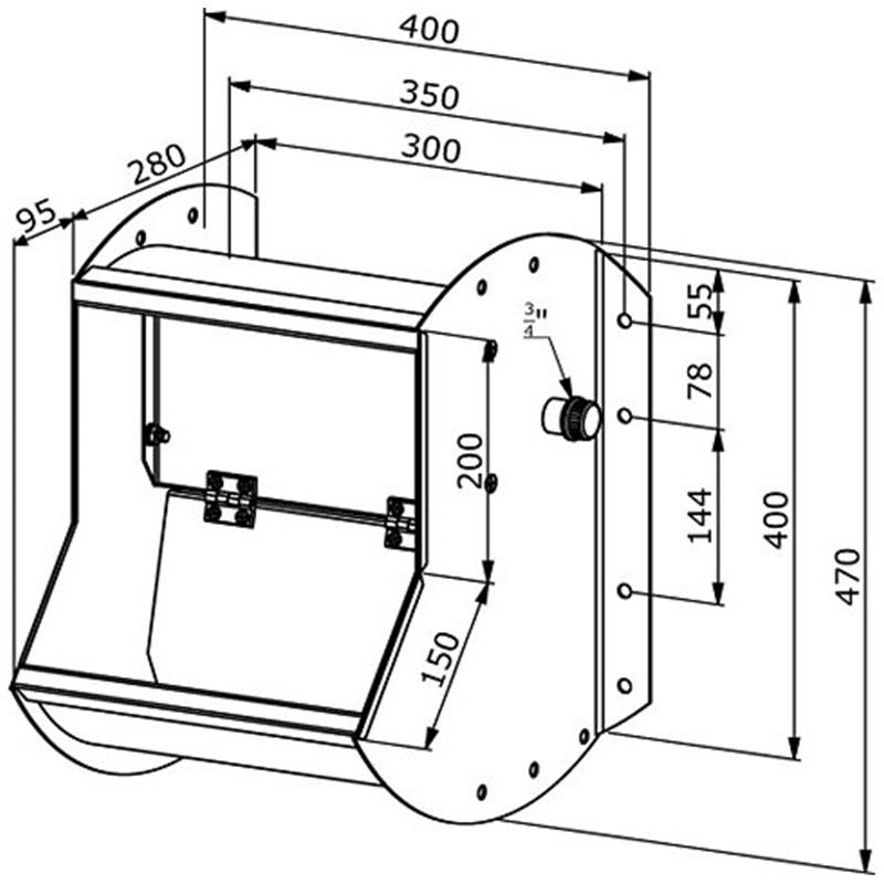 Napajalno korito inox - enojno 