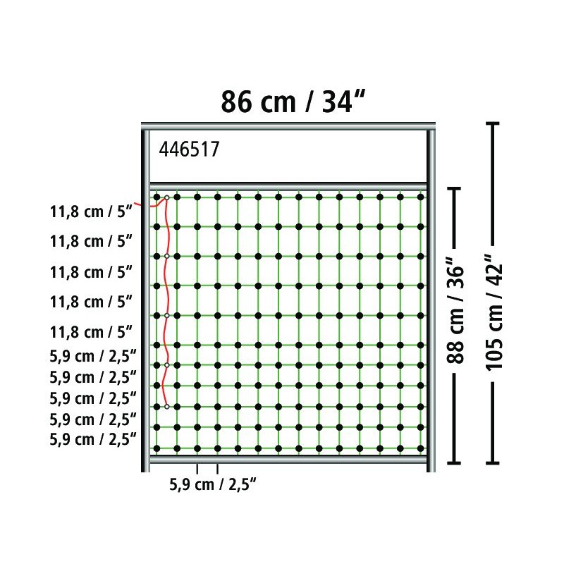 Vrata za električne mreže, elektrificirane, komplet - do 90 cm