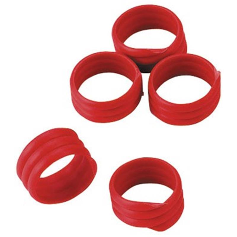Obročki - spiralni 16 mm - rdeči - 20 kom