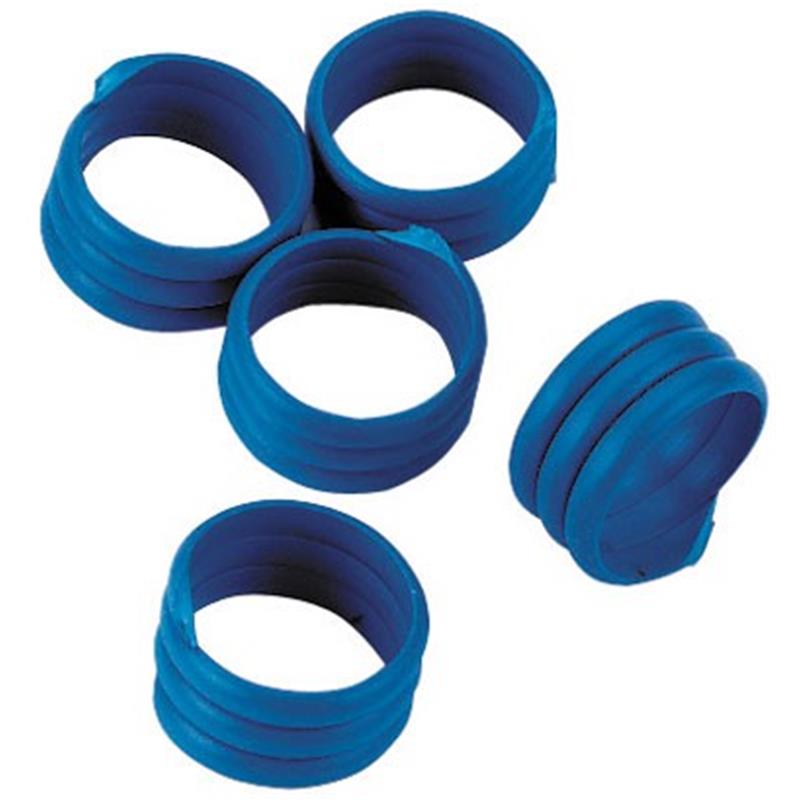 Obročki - spiralni 16 mm - modri - 20 kom