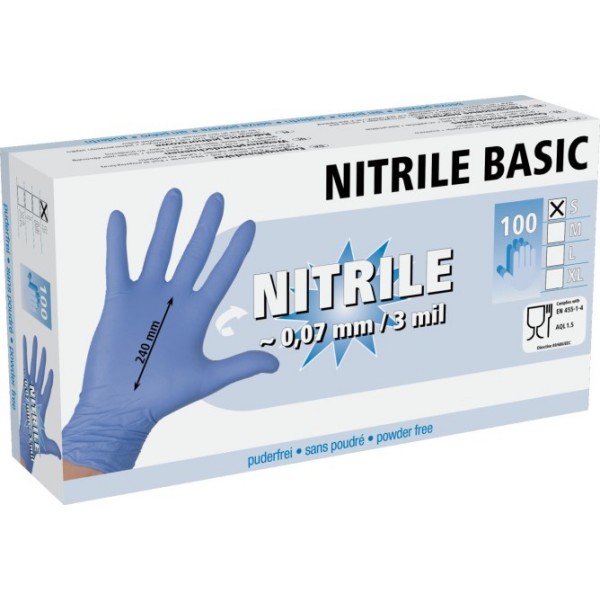 Rokavice Nitril Basic 100/1
