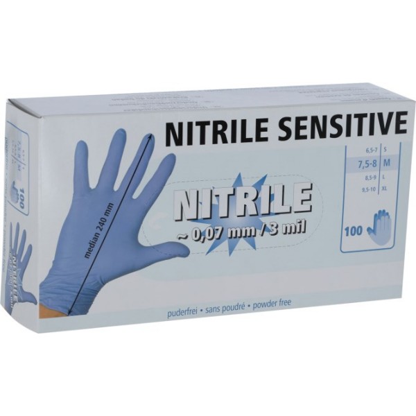 Rokavice Nitril Sensitive 100/1