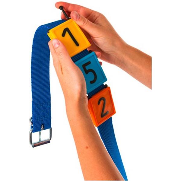 Halsbandnummer DUO - Ziffer 5 (6er Pack ) - blau