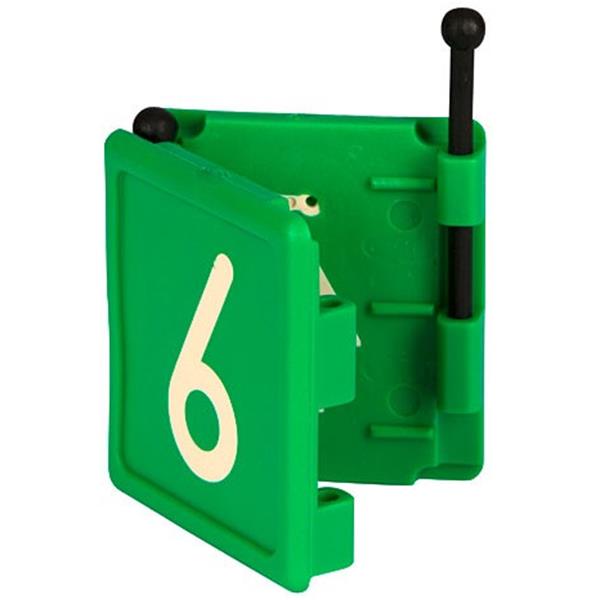Halsbandnummer DUO - Ziffer 6 (6er Pack ) - grün
