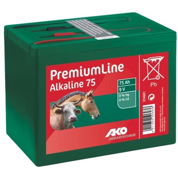 Alkaline 9 Volt Trockenbatterie - 75 Ah