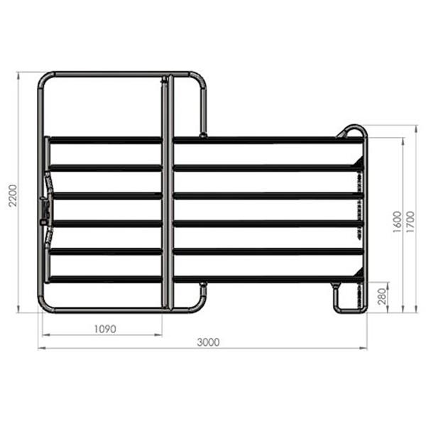 Panel z vrati 3,0 m