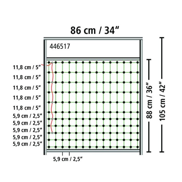 Vrata za električne mreže, elektrificirane, komplet - do 90 cm