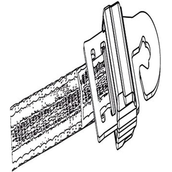 Premium Torgriff mit Litzclip® Bandanschluss 20 mm Niro